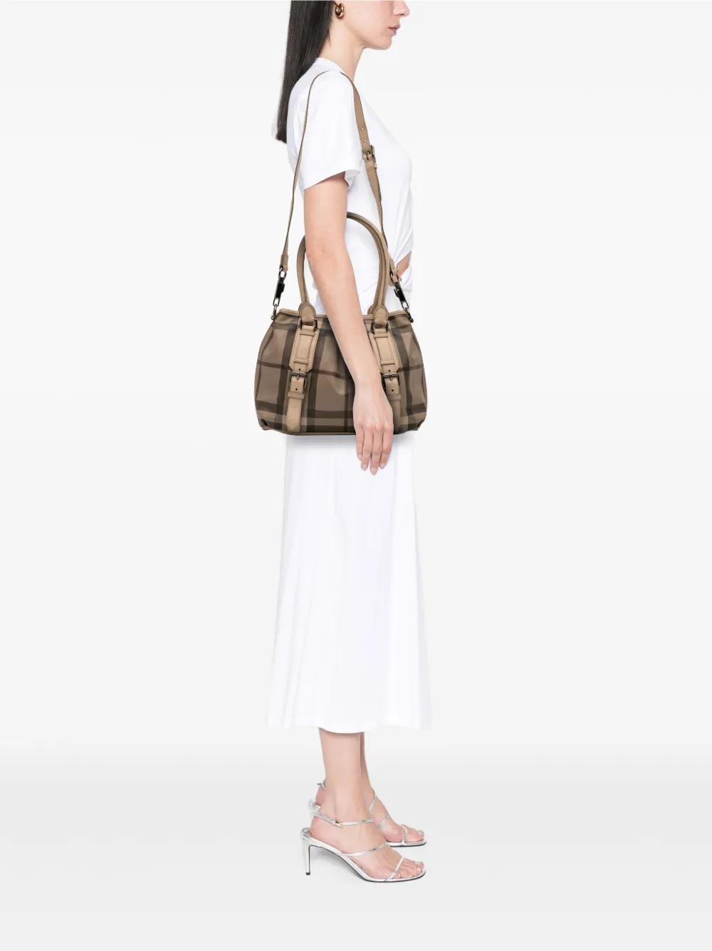 Burberry Pre-Owned 2000-2017 Smoke Check Coated Canvas Northfield satchel | Pre-owned & Archive | Image 2