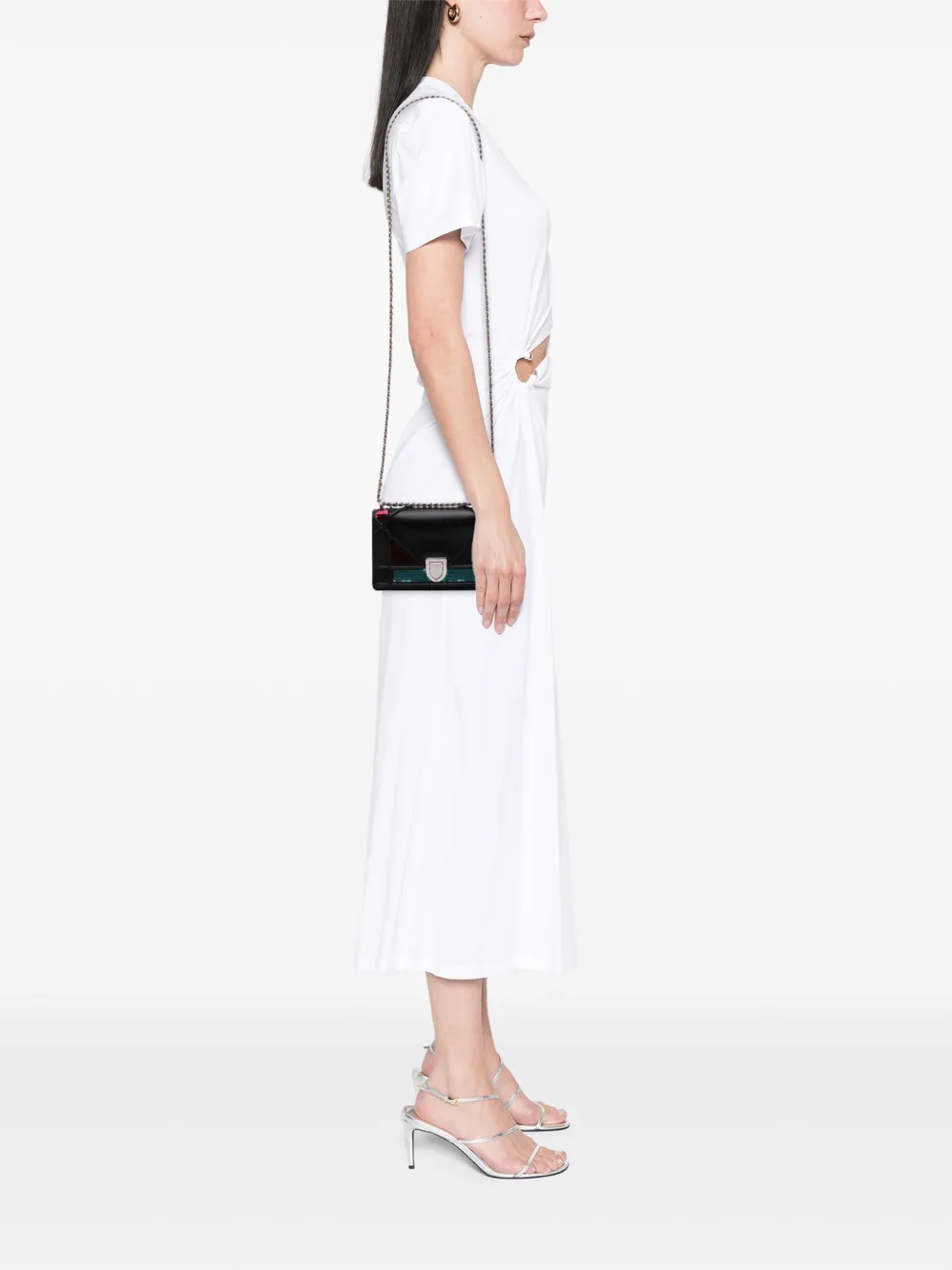 Christian Dior Pre-Owned 2015 Mini Lambskin Sequin Diorama Flap crossbody bag | Pre-Owned | Image 2