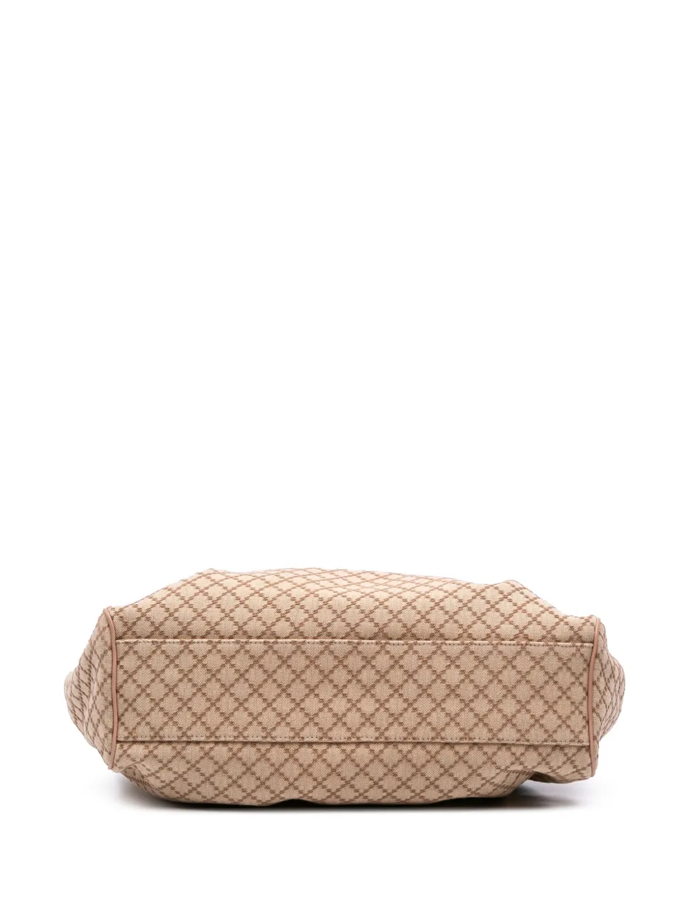 Pre-owned Gucci 2016-2025 Medium Diamante Canvas Sukey Tote Bag In Brown