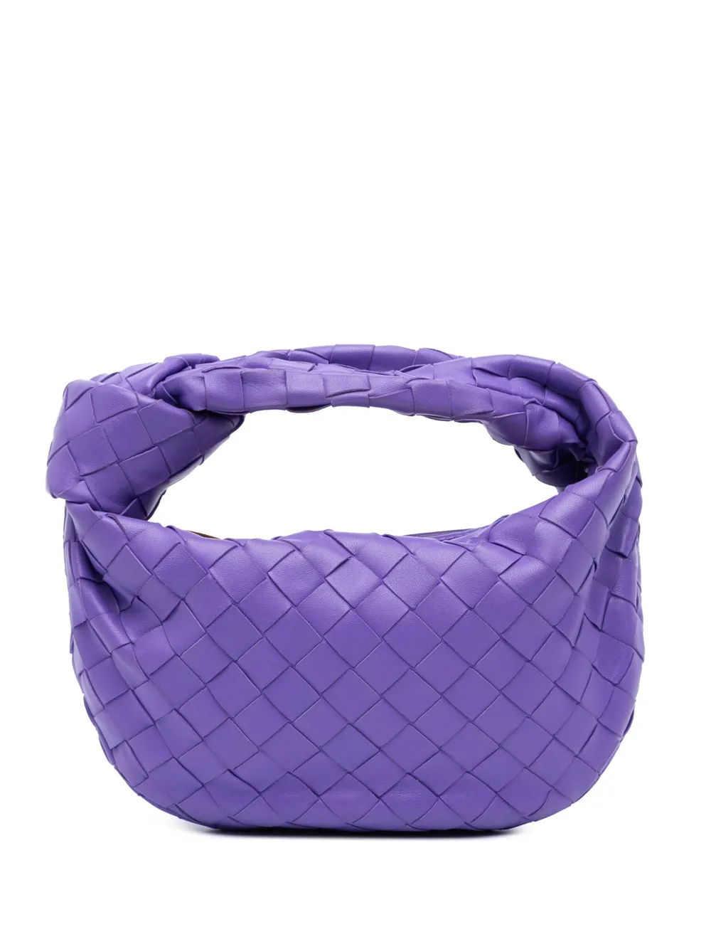 Bottega Veneta Pre-Owned 2012-2025 ミニ ナッパ イントレチャート ジョディ ホーボーバッグ - パープル Bottega Veneta Pre-Owned 2012-2025 ミニ ナッパ イントレチャート ジョディ ホーボーバッグ - パープル