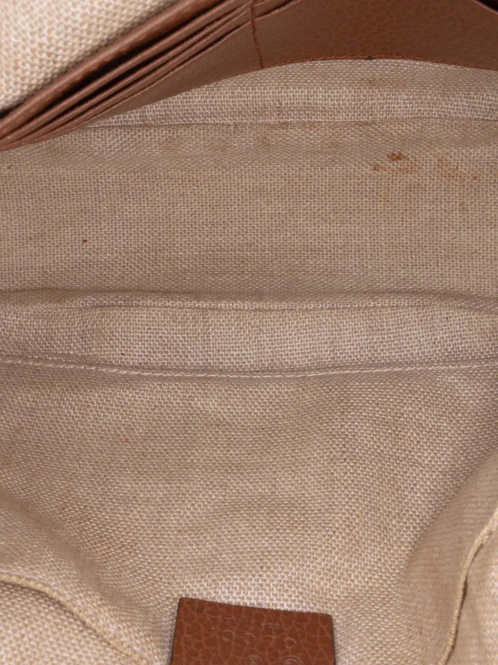 Pre-owned Gucci 2016-2025 Gg Canvas Bree Crossbody Bag In Brown