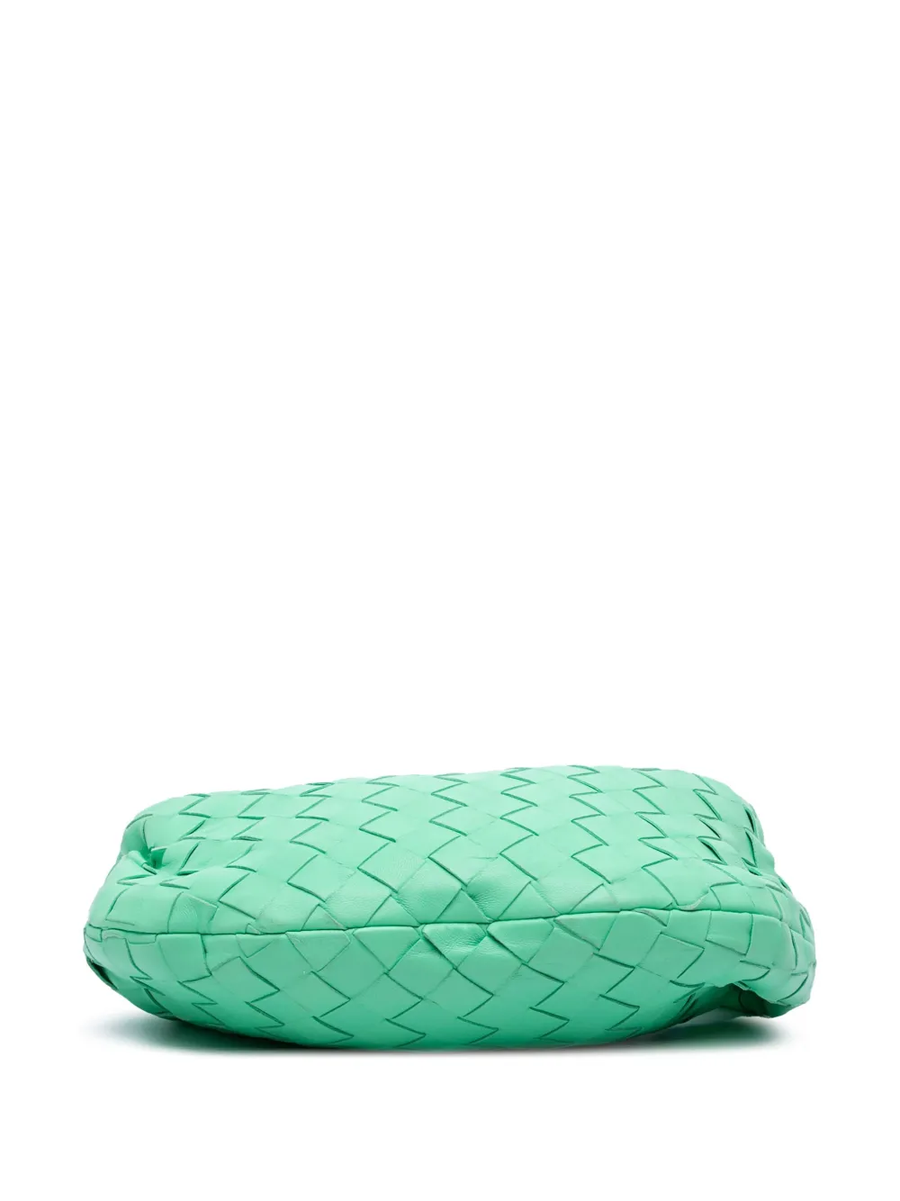 Pre-owned Bottega Veneta 2012-2025 Mini Nappa Intrecciato Jodie Hobo Bag In Green