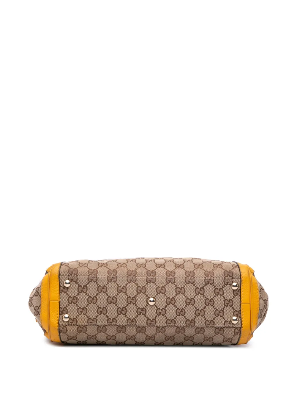 Pre-owned Gucci 2016-2025 Gg Canvas Bella Satchel In Brown