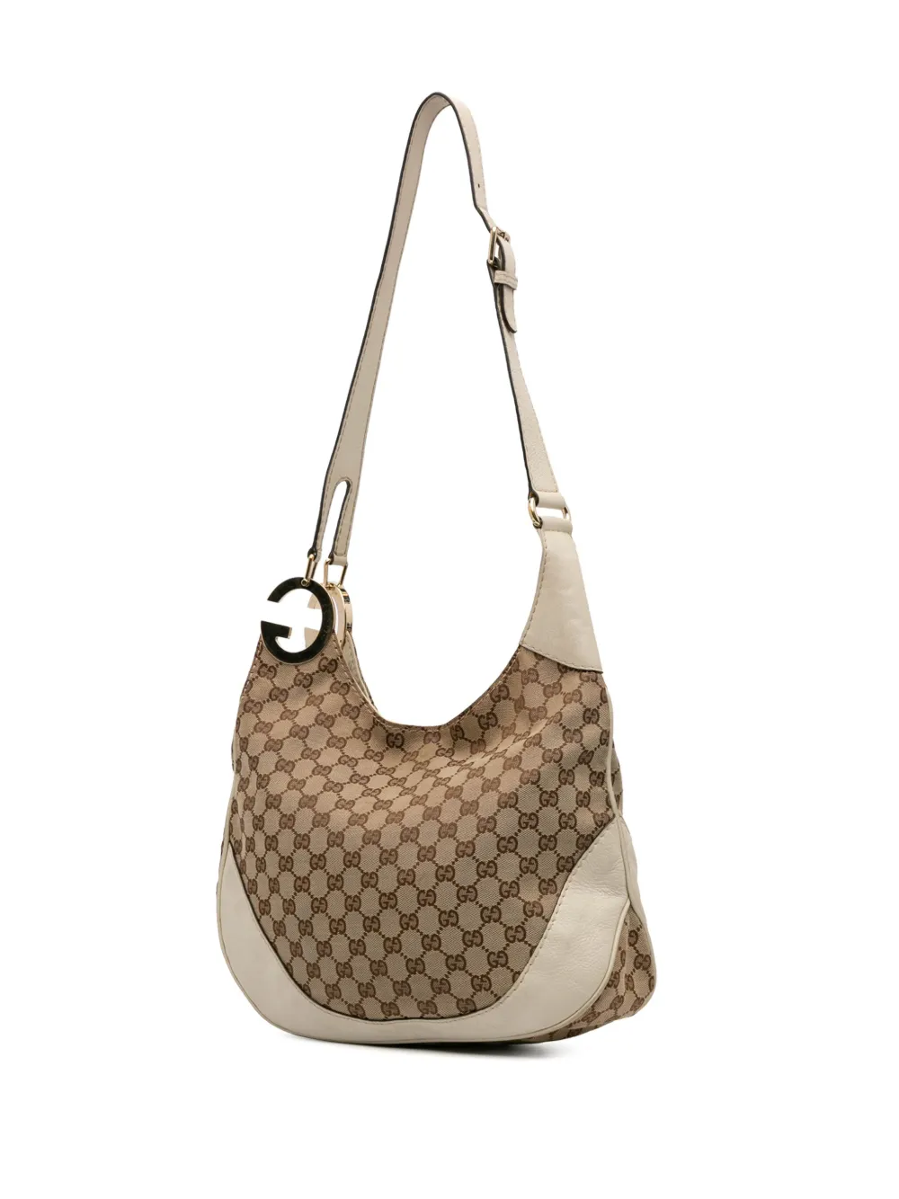 Pre-owned Gucci 2016-2025 Gg Canvas Charlotte Crossbody Bag In Brown