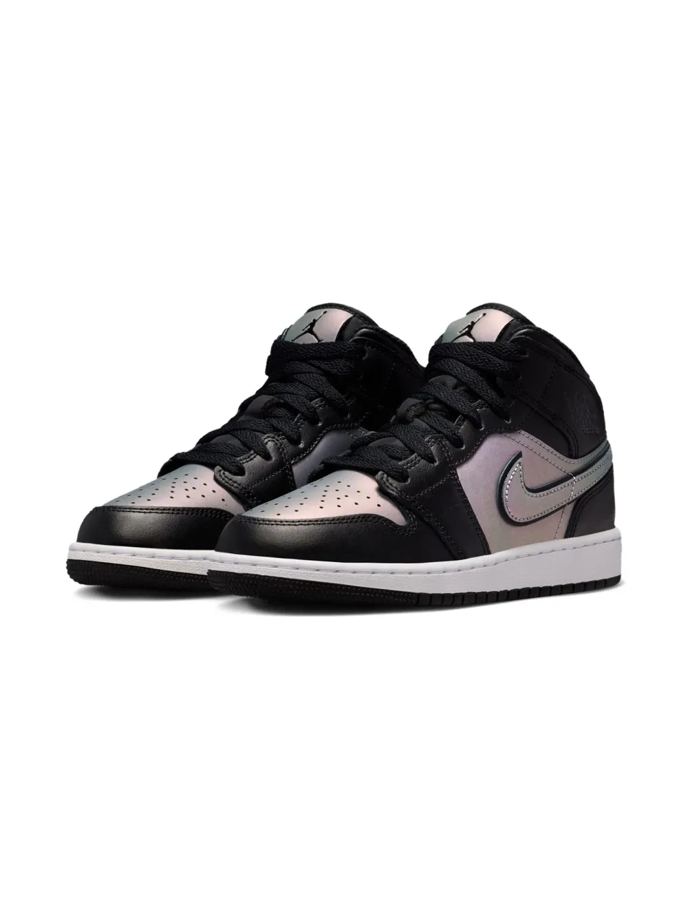 Jordan Kids Air Jordan 1 Mid SE "Iridescent" sneakers Black