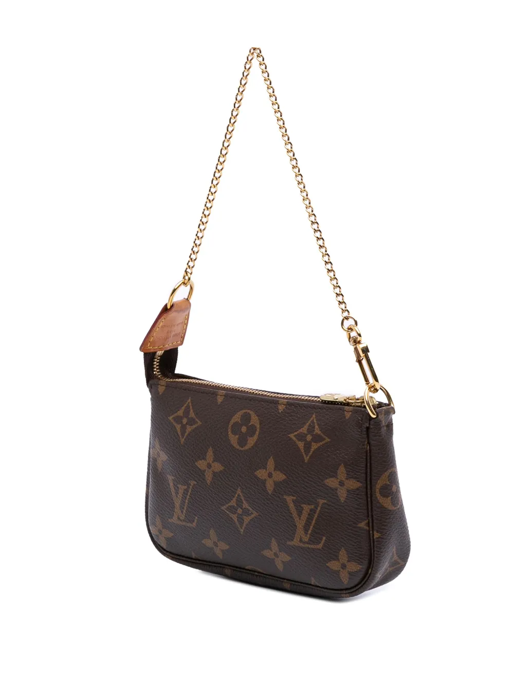 Pre-owned Louis Vuitton 2021 Monogram Mini Pochette Accessoires Handbag In Brown