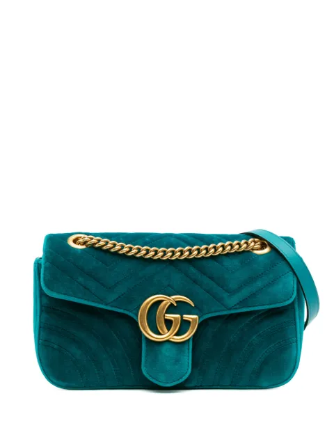 Gucci Pre-Owned 2016-2025 Small GG Marmont Matelasse Velvet Flap crossbody bag