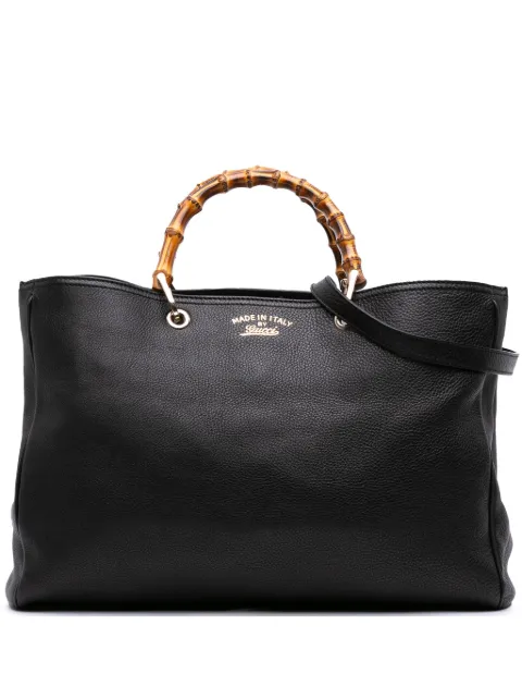 Gucci Pre-Owned 2016-2025 Large Calfskin Bamboo Shopper satchel