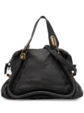Chloé Pre-Owned 2009 Medium Pebbled Leather Paraty satchel - Black