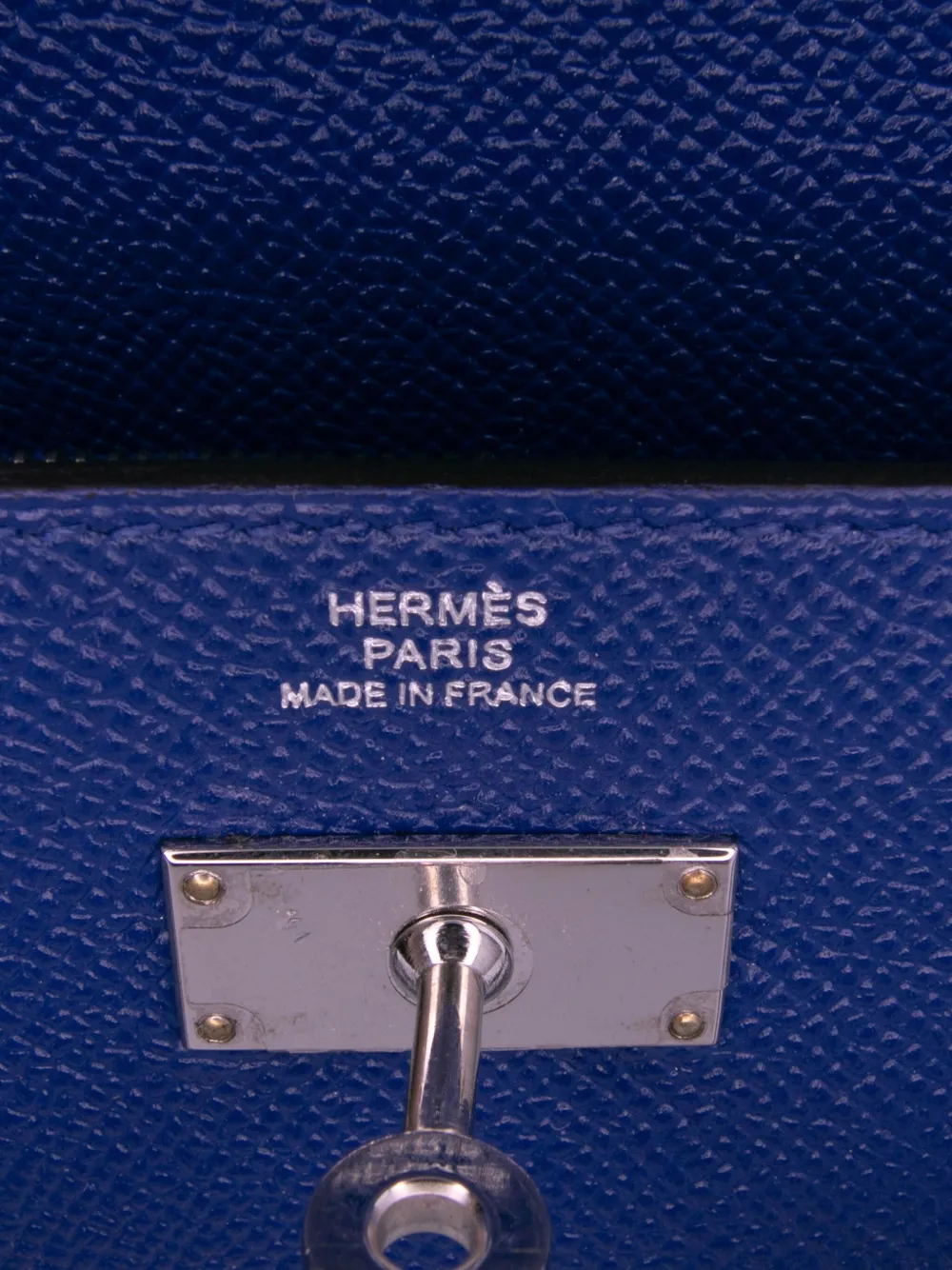 Pre-owned Hermes 2016 Chevre Mysore Kelly Wallet Long Wallets In Blue