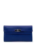 Hermès Pre-Owned 2016 Chevre Mysore Kelly Wallet long wallets - Blue