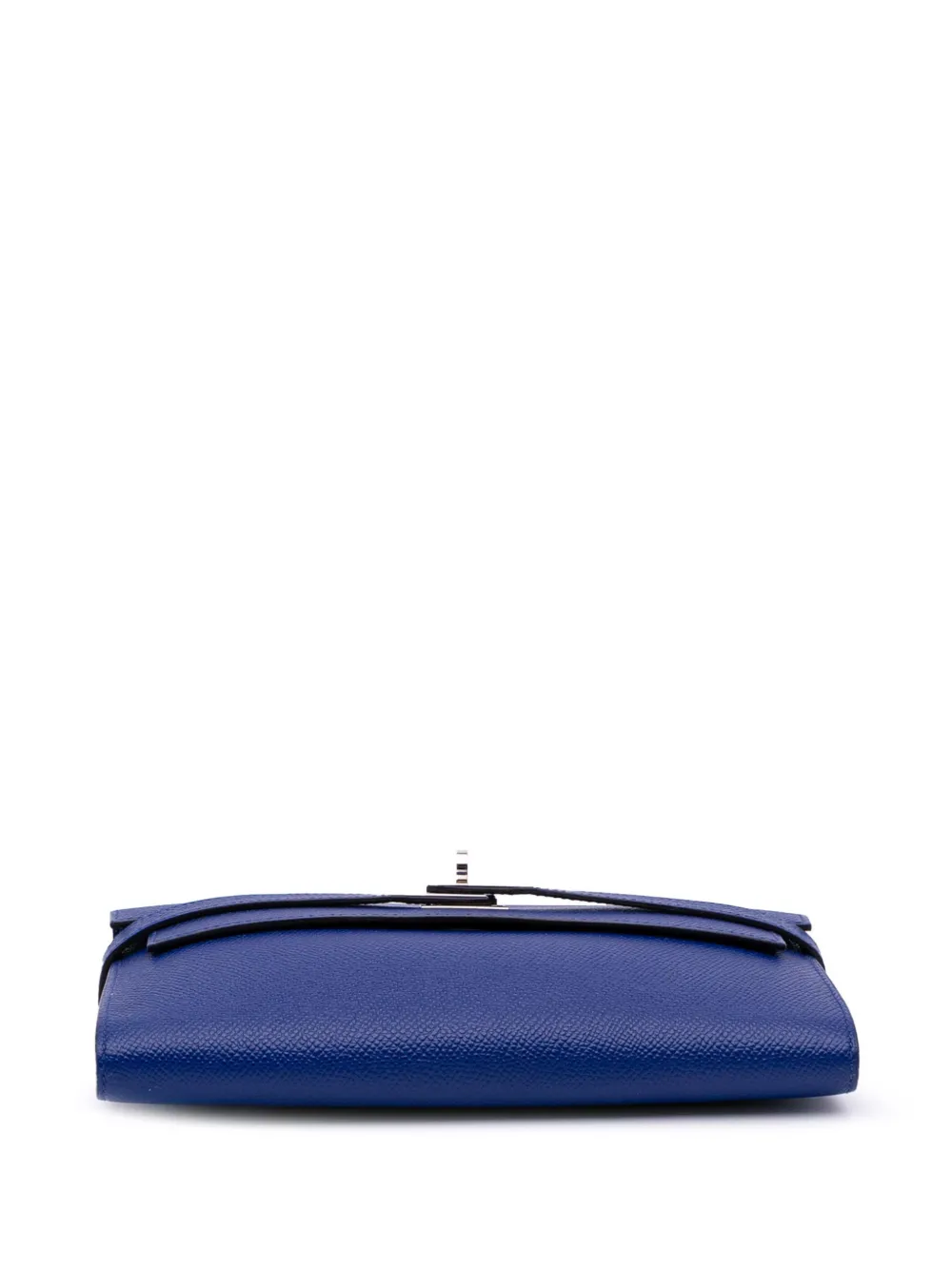 Pre-owned Hermes 2016 Chevre Mysore Kelly Wallet Long Wallets In Blue