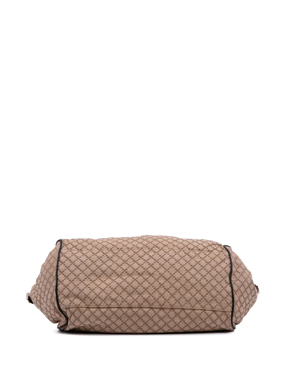 Pre-owned Gucci 2016-2025 Diamante Canvas Sukey Satchel In Brown
