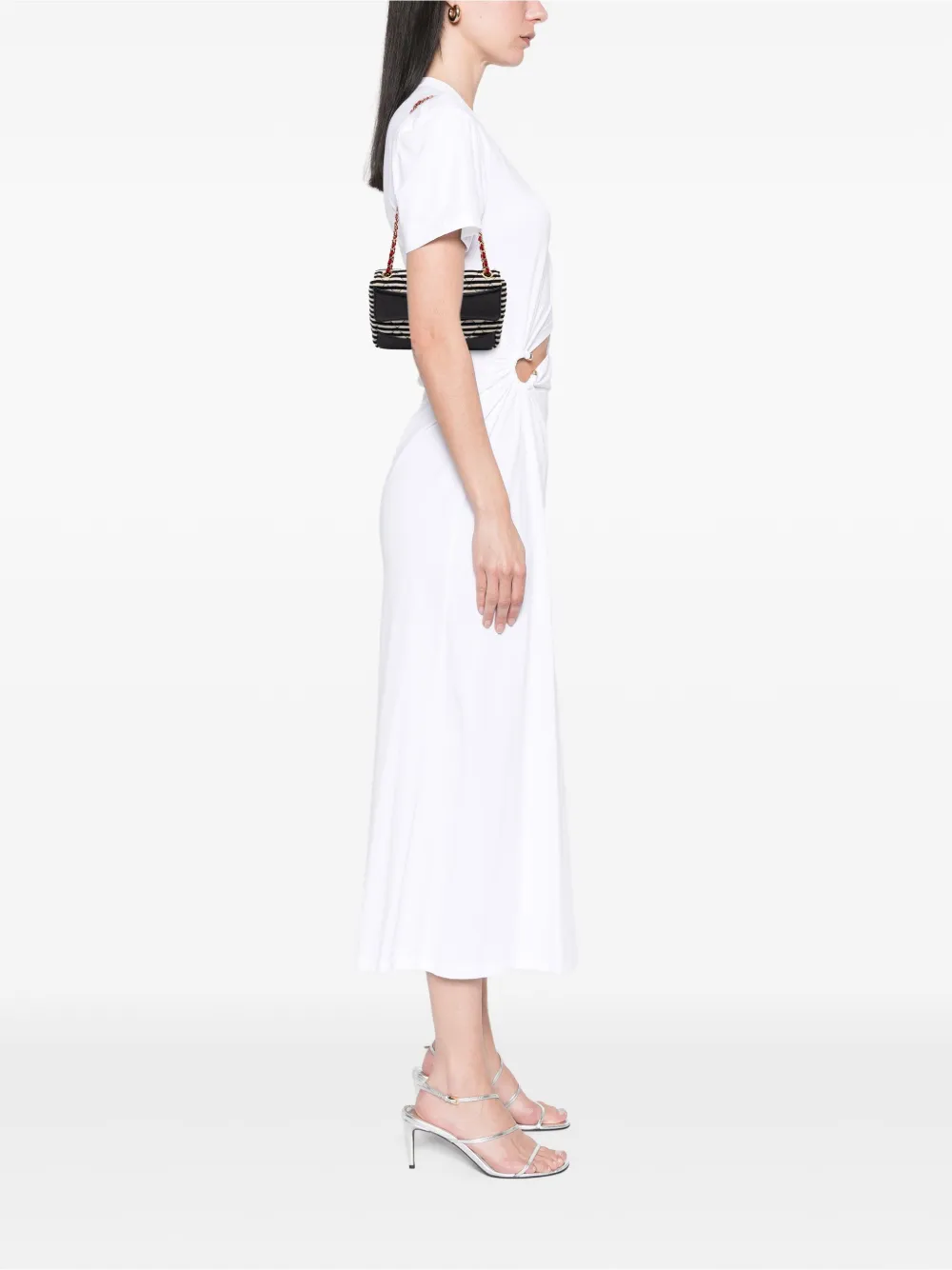 CHANEL Pre-Owned 2014 Small Quilted Jersey Coco Sailor Single Flap crossbody bag | Pre-Owned | Image 2