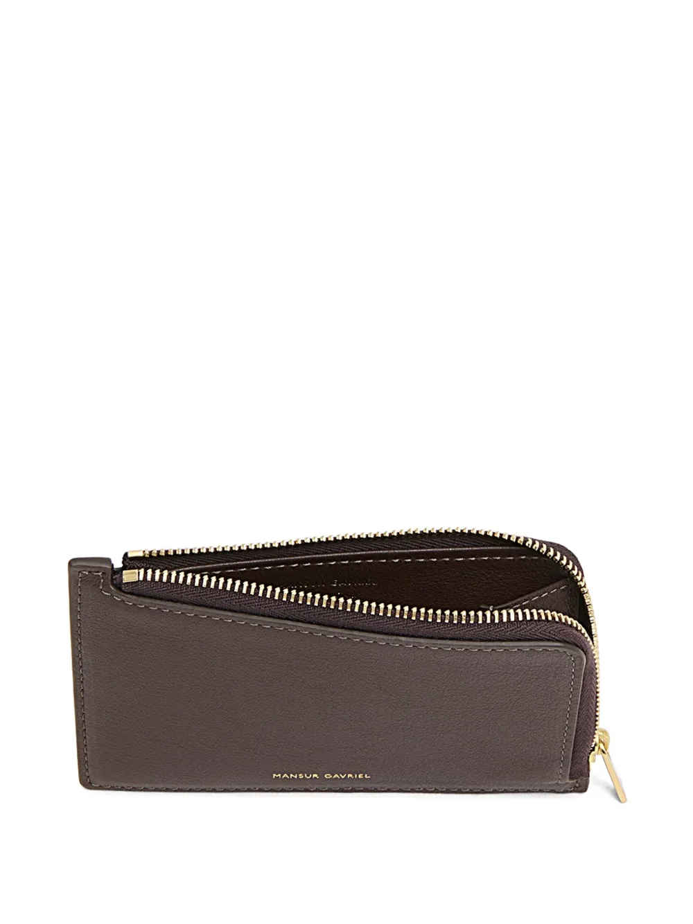 Mansur Gavriel Logo-print Leather Wallet In Brown