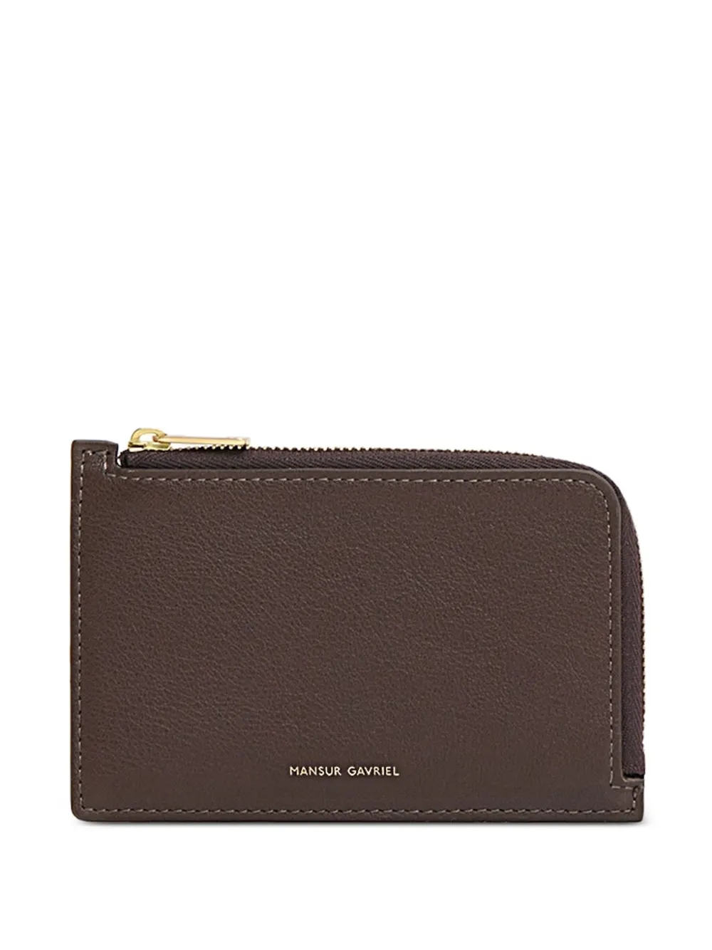 Mansur Gavriel Logo-print Leather Wallet In Brown