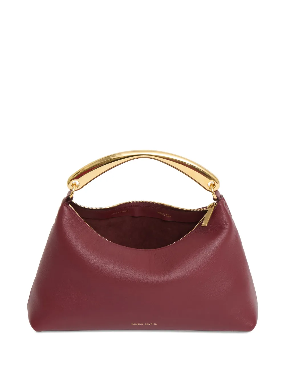 Mansur Gavriel Rhea Metal-handle Shoulder Bag In Red