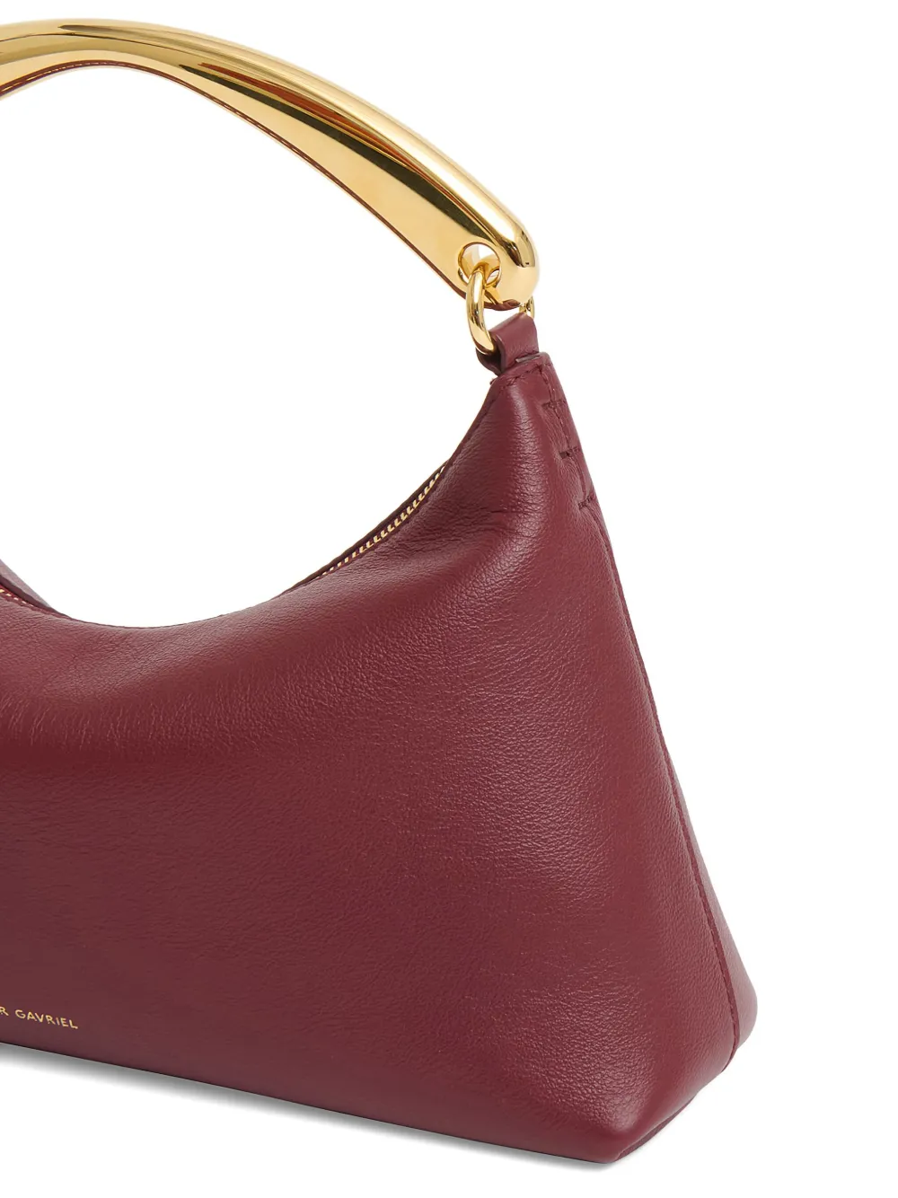 Mansur Gavriel Rhea Metal-handle Shoulder Bag In Red