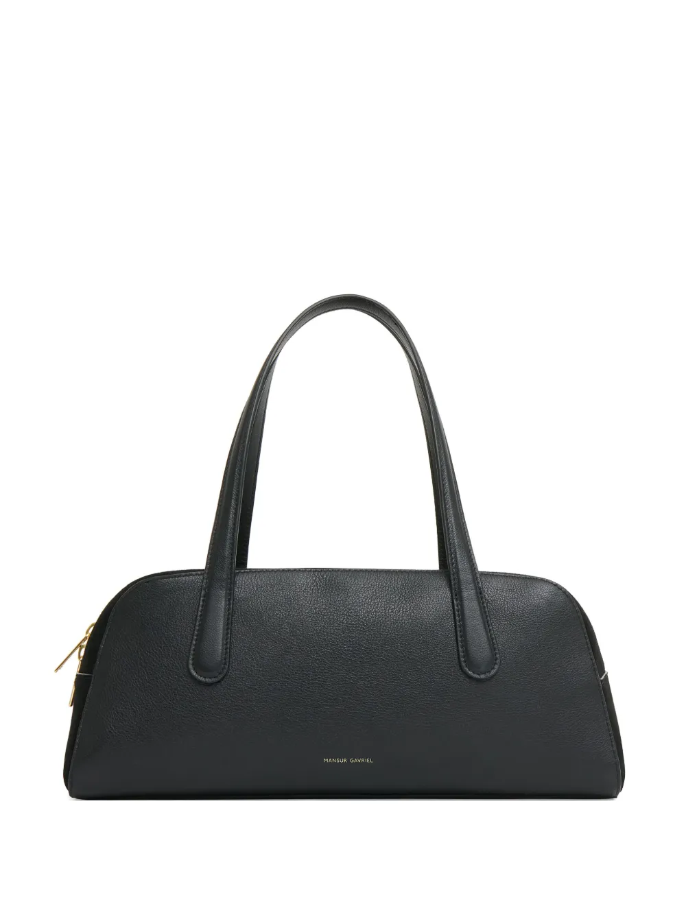 Mansur Gavriel Helios Leather Shoulder Bag In Black