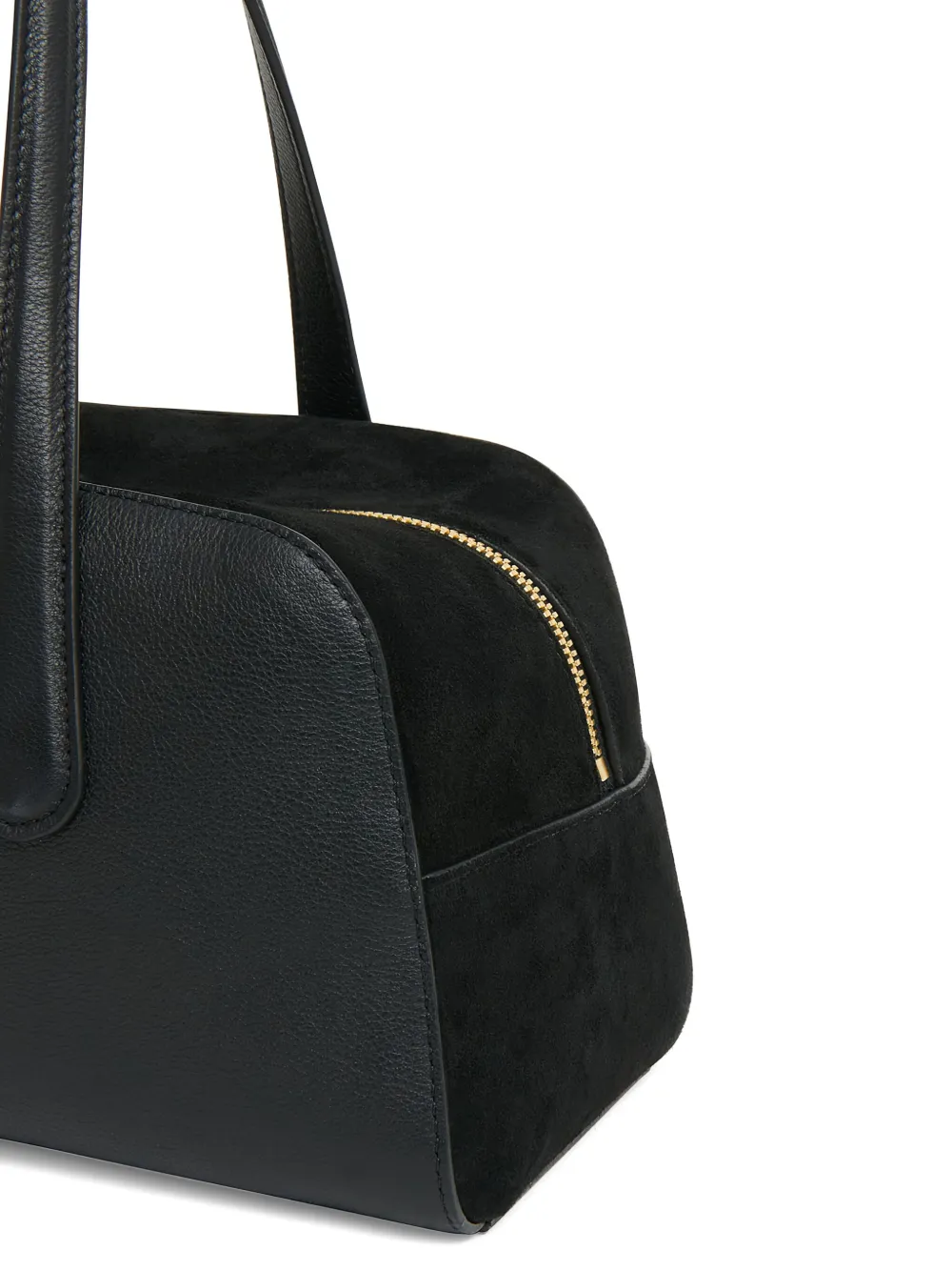 Mansur Gavriel Large Helios Leather Shoulder Bag In Black
