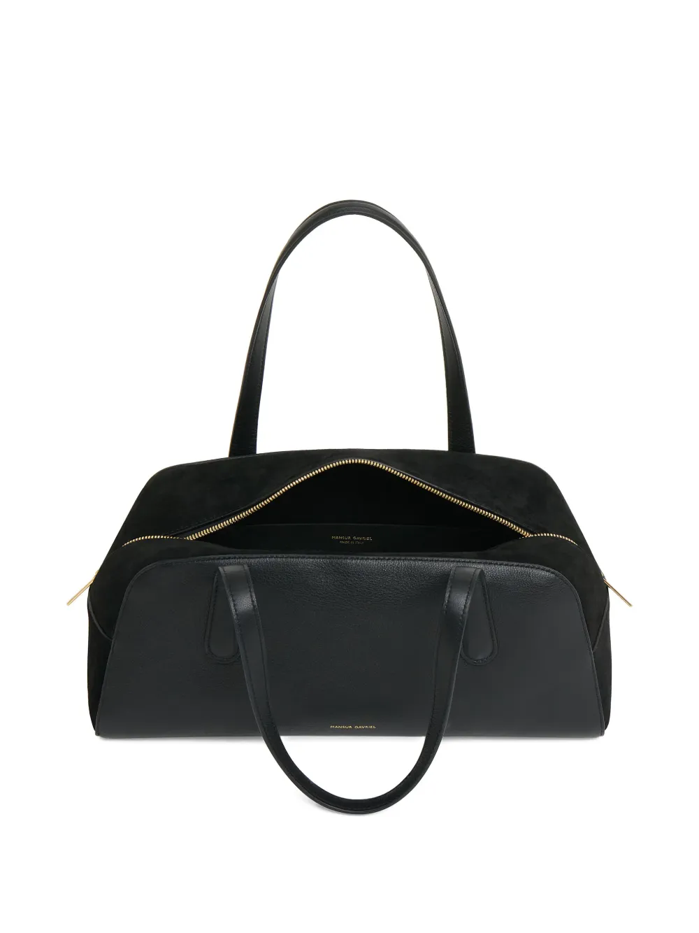 Mansur Gavriel Large Helios Leather Shoulder Bag In Black