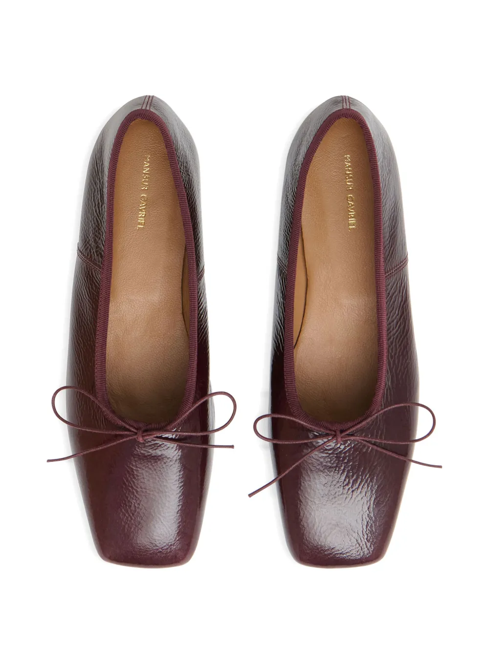 Mansur Gavriel Dream balletschoenen met vierkante neus Rood