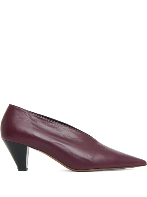 Mansur Gavriel Kiki v-vamp heeled pumps
