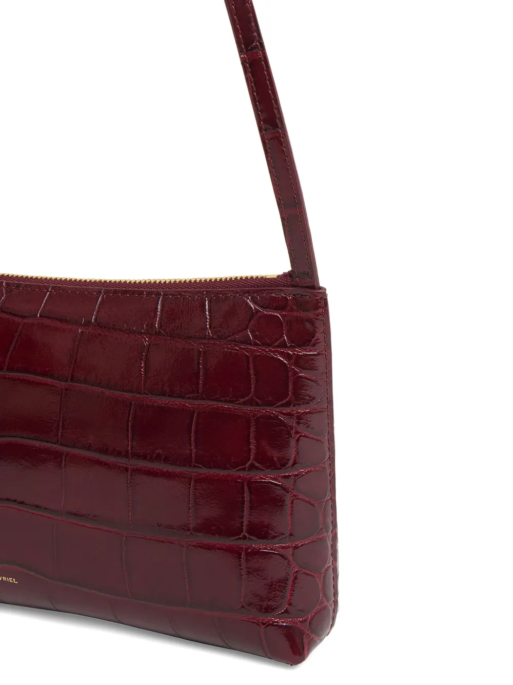 Mansur Gavriel Gaia Leather Shoulder Bag In Burgundy