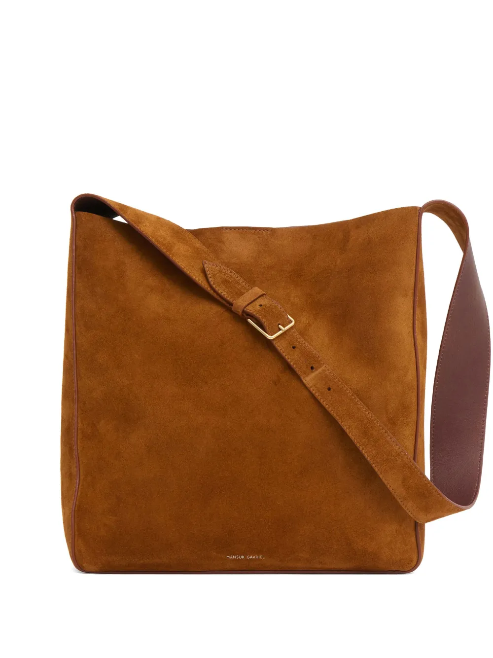 Mansur Gavriel Box suede tote bag | Brown | Image 1