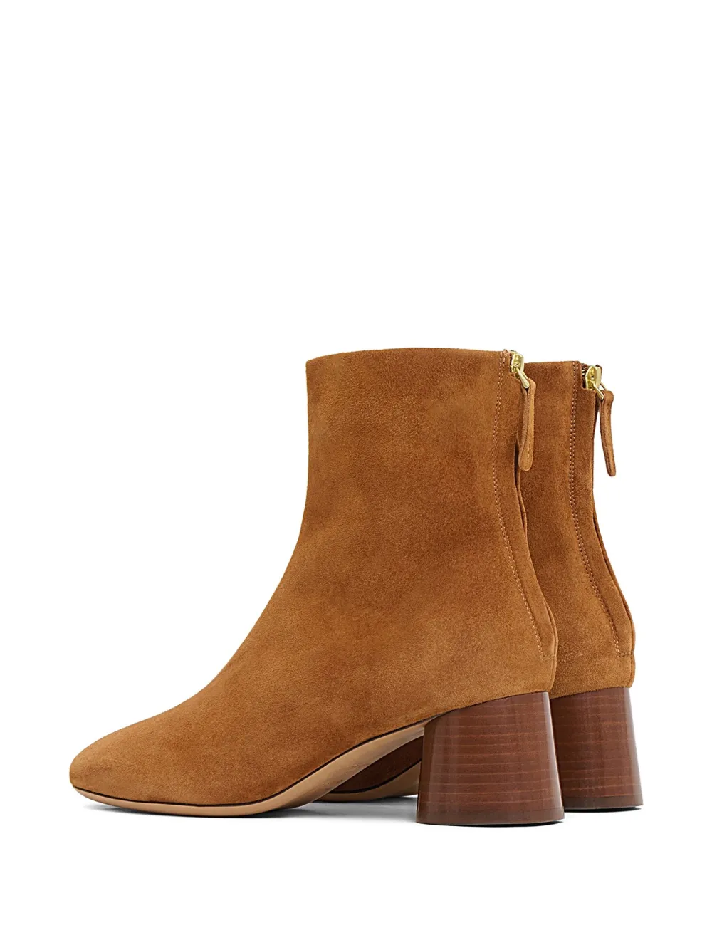 Mansur Gavriel 55mm Suede Block-heel Boots In Brown