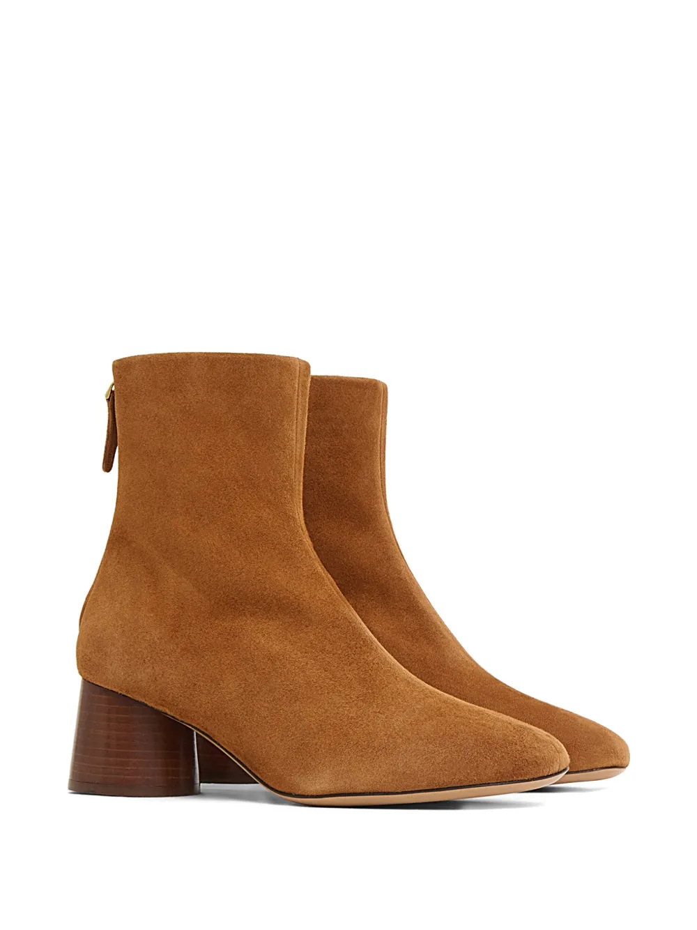 Mansur Gavriel 55mm Suede Block-heel Boots In Brown
