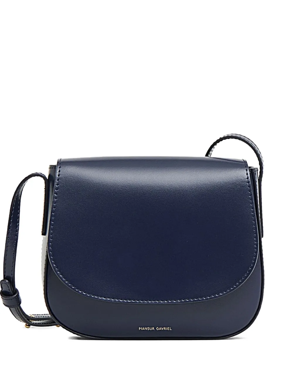 Mansur Gavriel Mini Leather Crossbody Bag In Blue