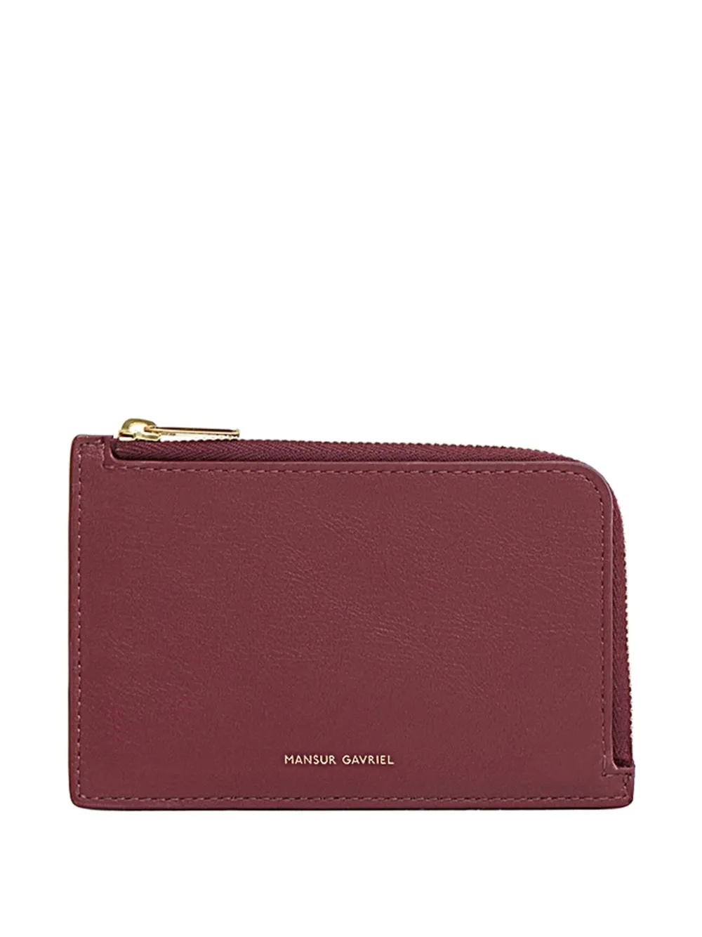 Mansur Gavriel Logo-plaque Leather Wallet In Burgundy