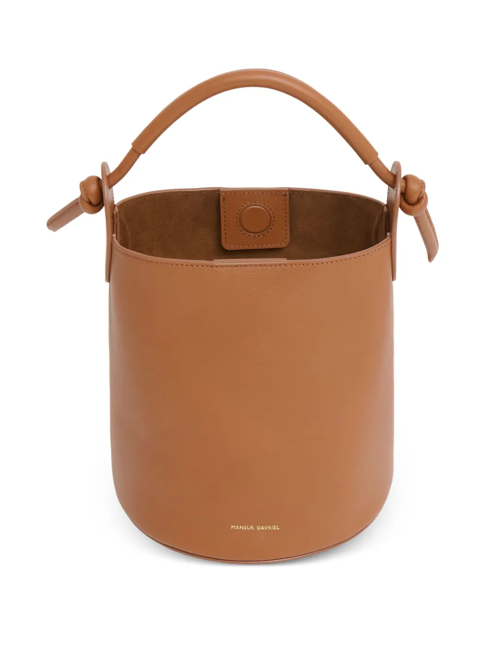 Mansur Gavriel Mini Fortuna Bucket Bag In Brown