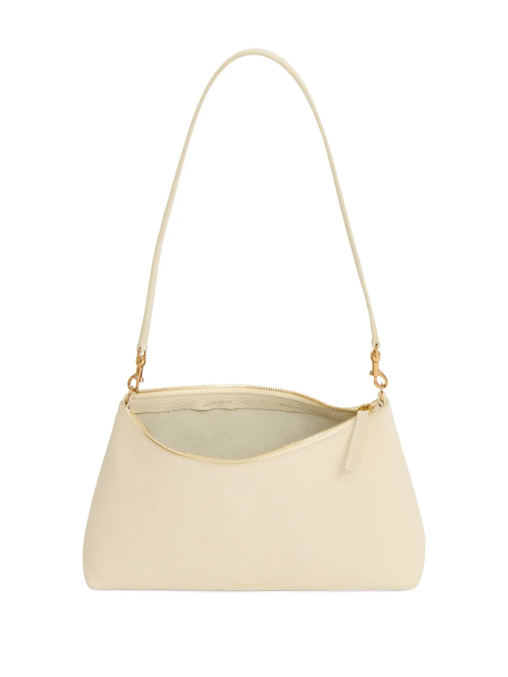 Mansur Gavriel Leather Zip-top Shoulder Bag In White