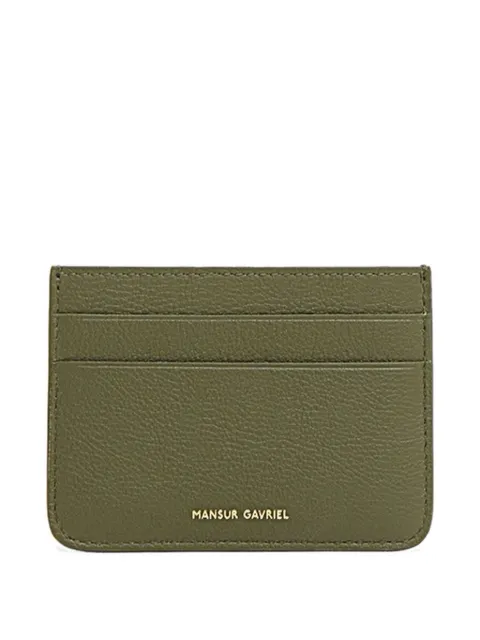 Mansur Gavriel logo-plaque leather card holder