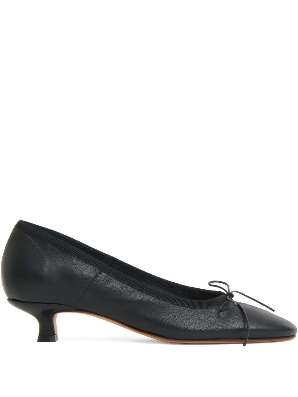 Mansur Gavriel Ballerina Bow-detail Heel Pumps In Black