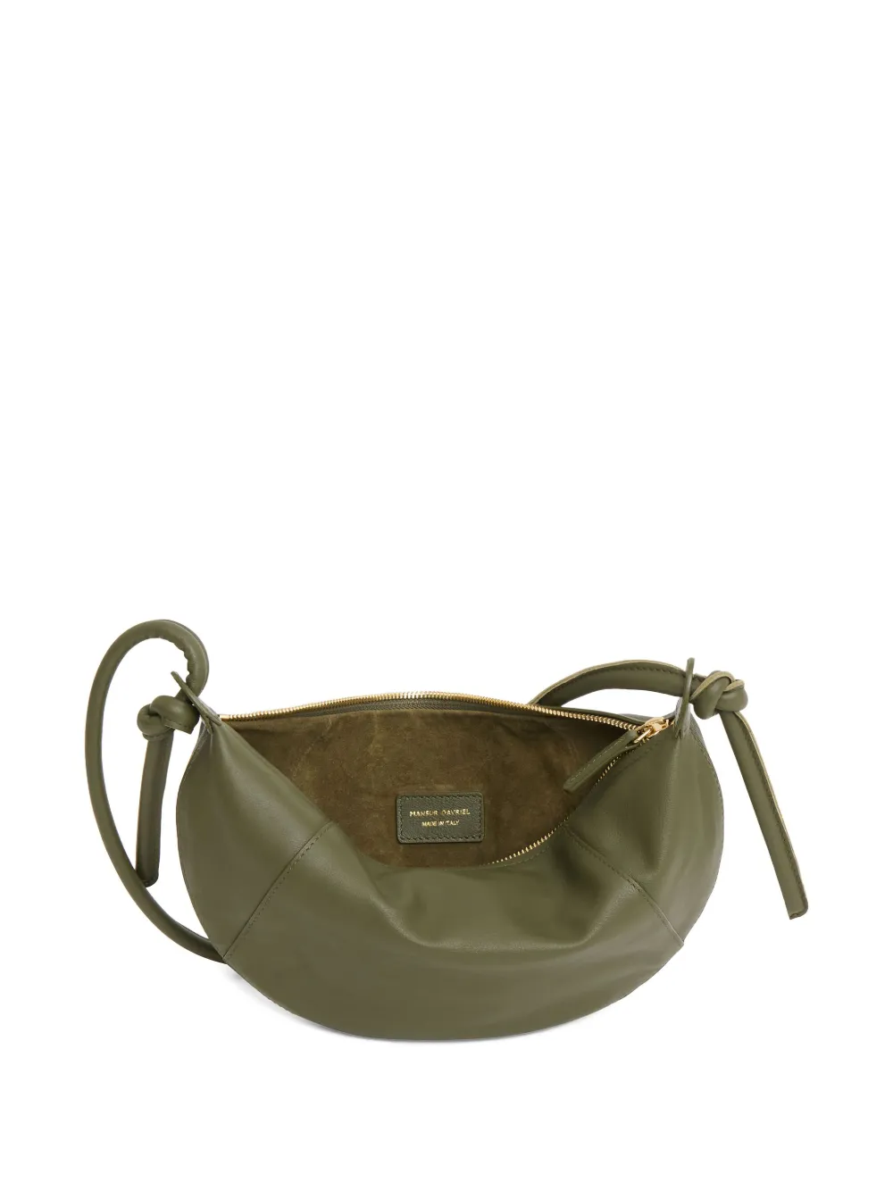 Mansur Gavriel Mini Fortuna Leather Crossbody Bag In Green