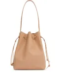 Mansur Gavriel Cabas leather drawstring bucket bag - Neutrals