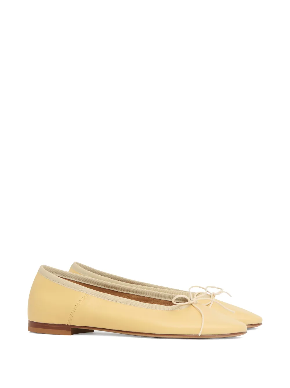 Mansur Gavriel Ballerina's met strikdetail - Geel
