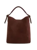 Mansur Gavriel knotted suede bucket bag - Brown