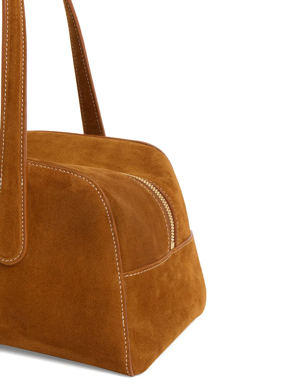 Mansur Gavriel Helios Zip-top Shoulder Bag In Brown