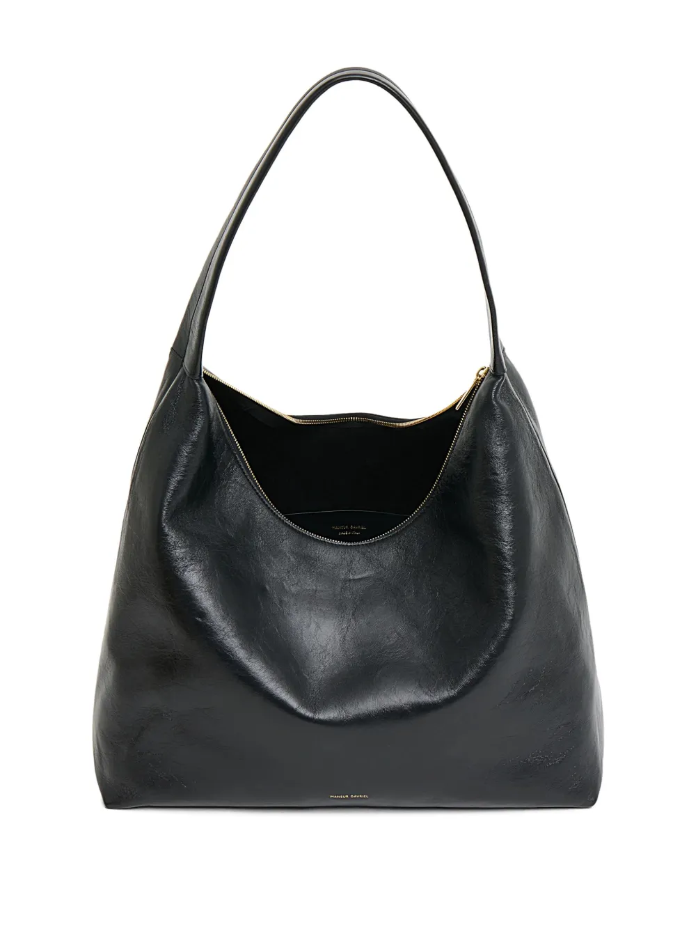 Mansur Gavriel Maxi Candy Leather Shoulder Bag In Black