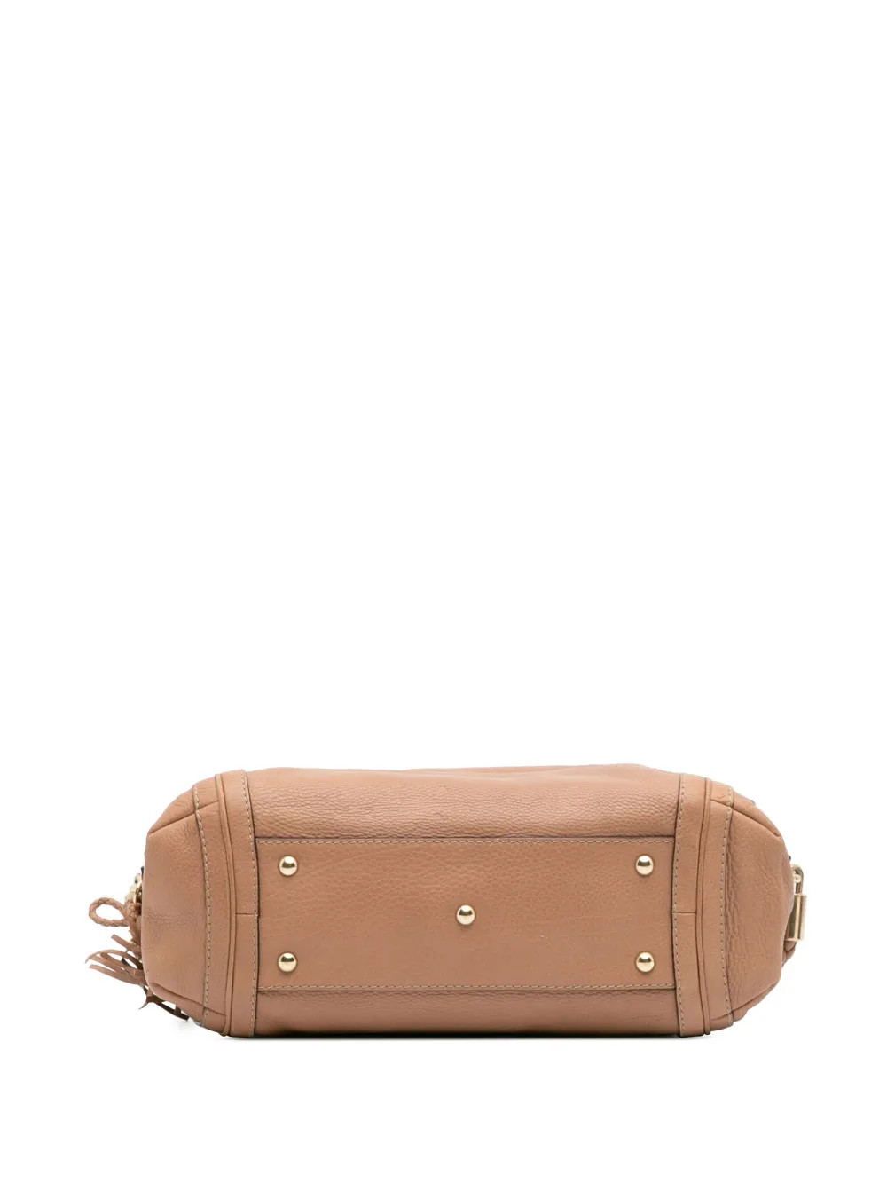 Pre-owned Gucci 2016-2025 Medium Pebbled Calfskin Bella Shoulder Bag In Brown