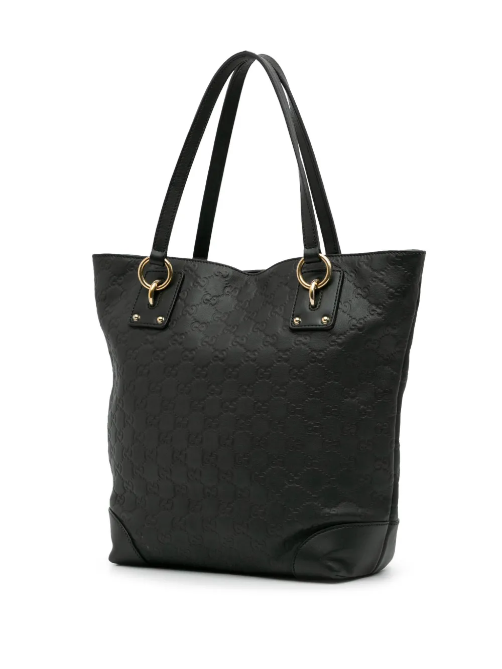 Pre-owned Gucci 2016-2025 Medium Ssima Charm Tote Bag In Green