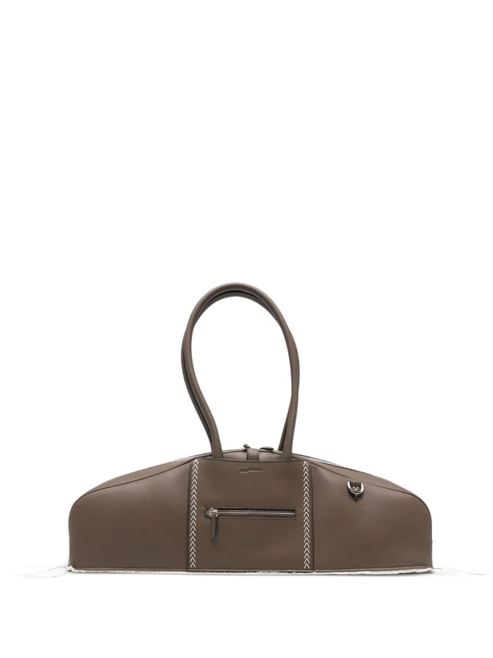 SONIA CARRASCO top-handle stitched-detailing tote bag | Brown | Image 1