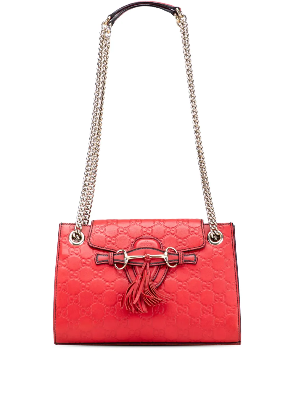 Gucci Pre-Owned 2016-2025 Small Guccissima Emily shoulder bag | Red | Image 1