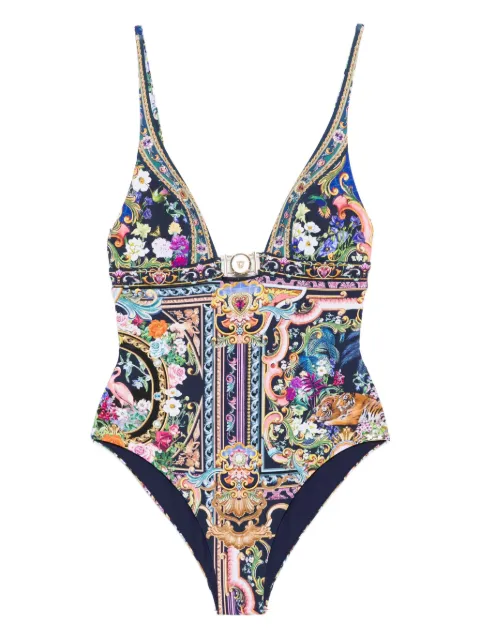 Camilla baroque-print clasp swimsuit