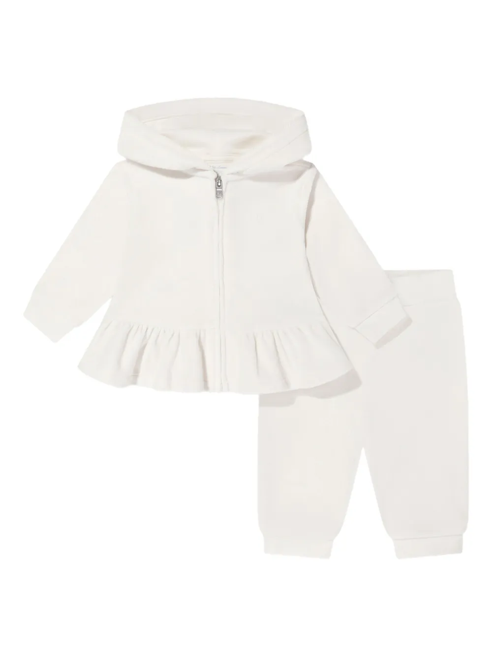 Polo Ralph Lauren Babies' Ruffled Tracksuit In White