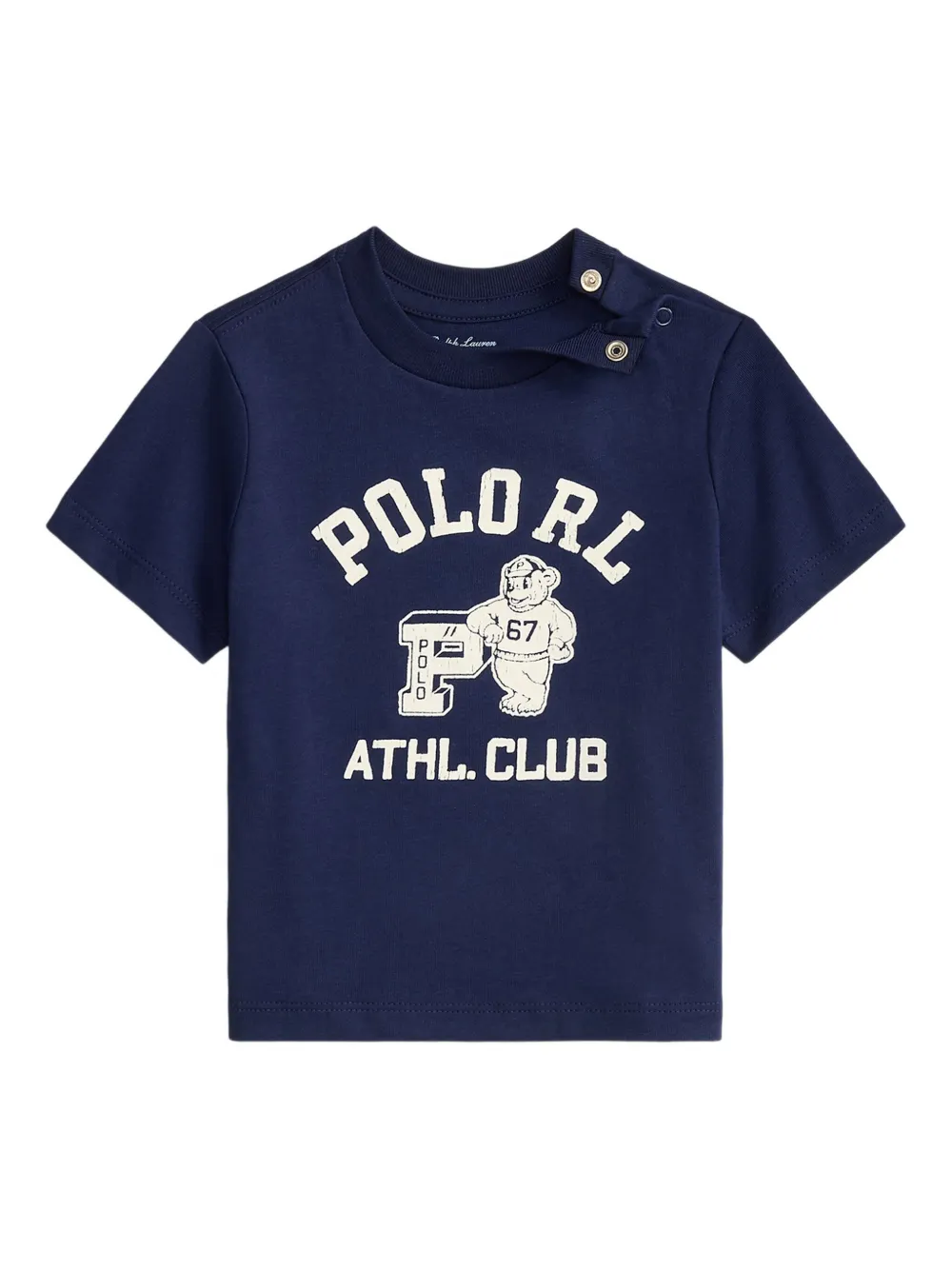 Polo Ralph Lauren Babies' Logo-print T-shirt In Blue